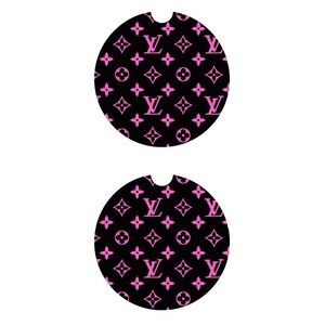 HANDMADE FASHION Set of 2 Sandstone Car Coasters